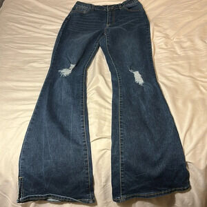 Shein Wide Leg Flare Denim Jeans